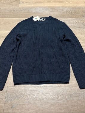 James Campbell Mens Crewneck Sweater Size Large Navy BLue NWT 150$